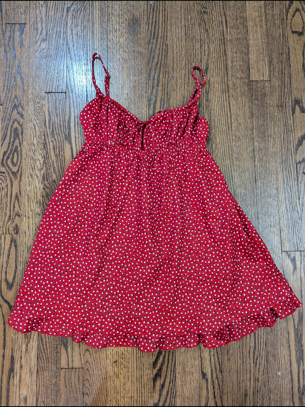 Princess Polly Lovebird Print Red Sleeveless Sundress